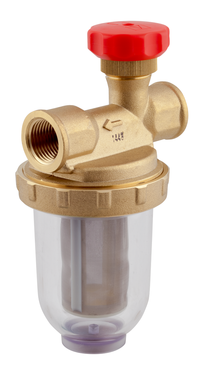 AFRISO Einstrangfilter V 1/2 500 St Stahlsieb 100 my, G1/2 IG - G1/2 IG SAR 95120