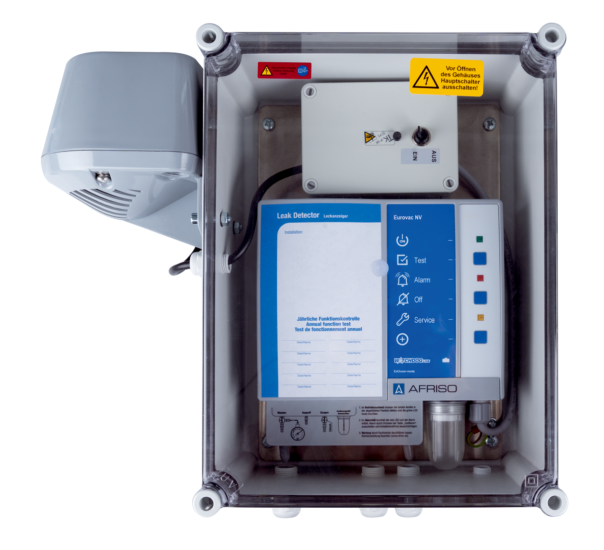 AFRISO Vakuum-Leckanzeiger Eurovac NV im Schutzgehäuse (IP 65) mit Hupe VOR 71810