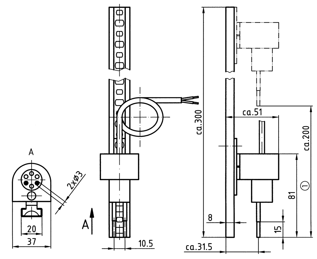 AFRISO Wandschienensonde WSS BEF 4000