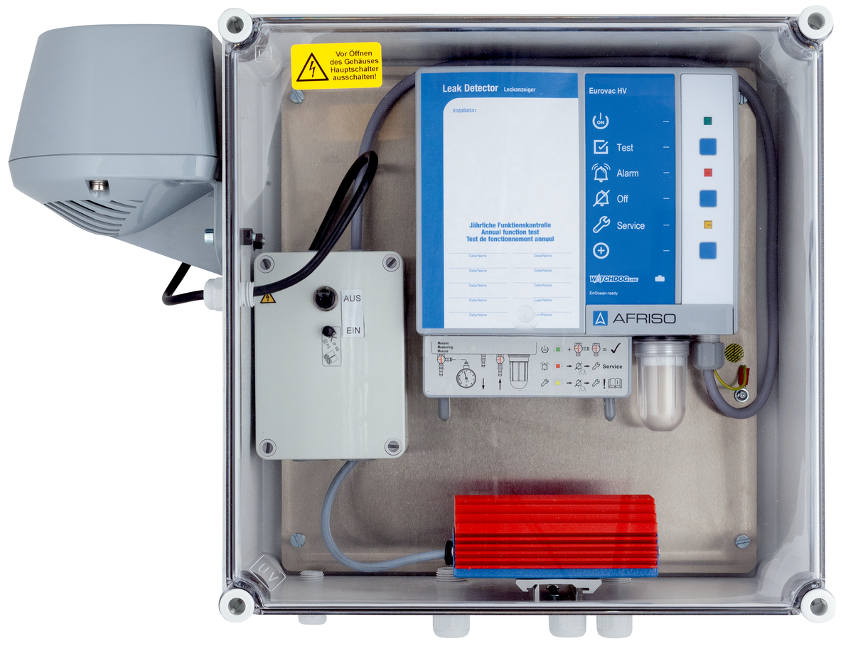 AFRISO Vakuum-Leckanzeiger Eurovac HV im Schutzgehäuse (IP 65) mit Heizung und Hupe VOR 71750