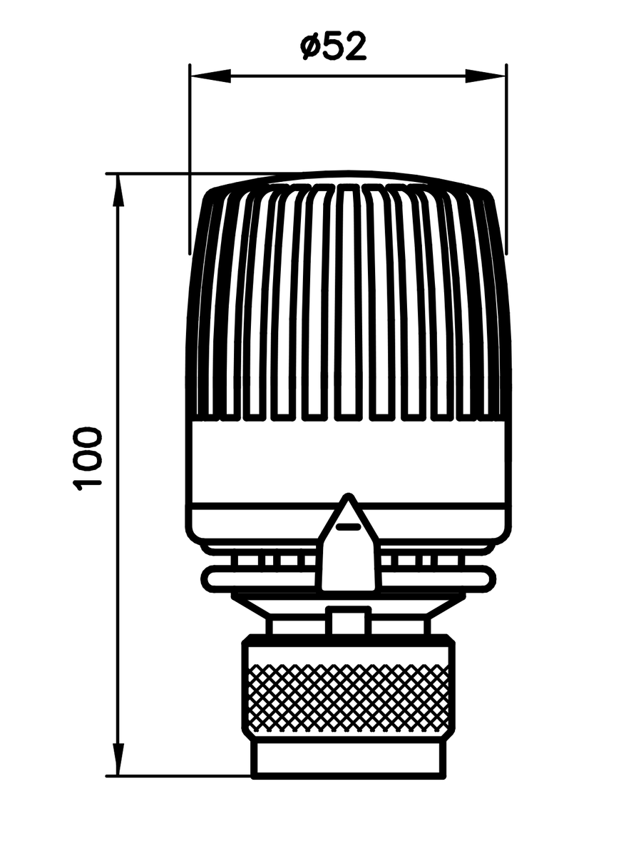 AFRISO Thermostat-Regelkopf 323 KD N mit 0-Stellung weiß/schwarz Danfoss BEF 92020
