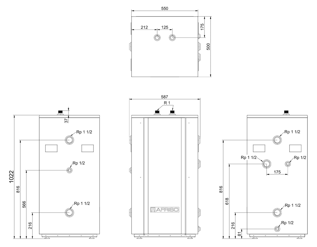 AFRISO Pufferspeicher ABT 160 BEF 102550