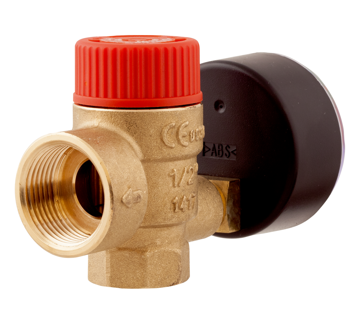 AFRISO Membran-Sicherheitsventil MSM G1/2 x G3/4, 3,0bar, mit Manometer SAR 108060