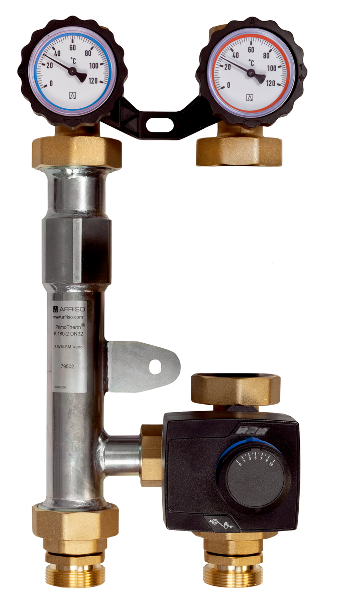 AFRISO Heizungspumpengruppe PrimoTherm K 180-2 DN32 3-WM-SM Vario, ohne Umwälzpumpe VOR 103110 103120 103130