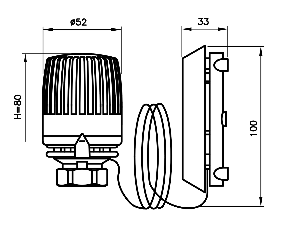 AFRISO Thermostat-Regelkopf 323 FN mit 0-Stellung weiß/schwarz 1,2m M30x1,5 BEF 91900 91910 91920 91930 91940 91950 91960 91970