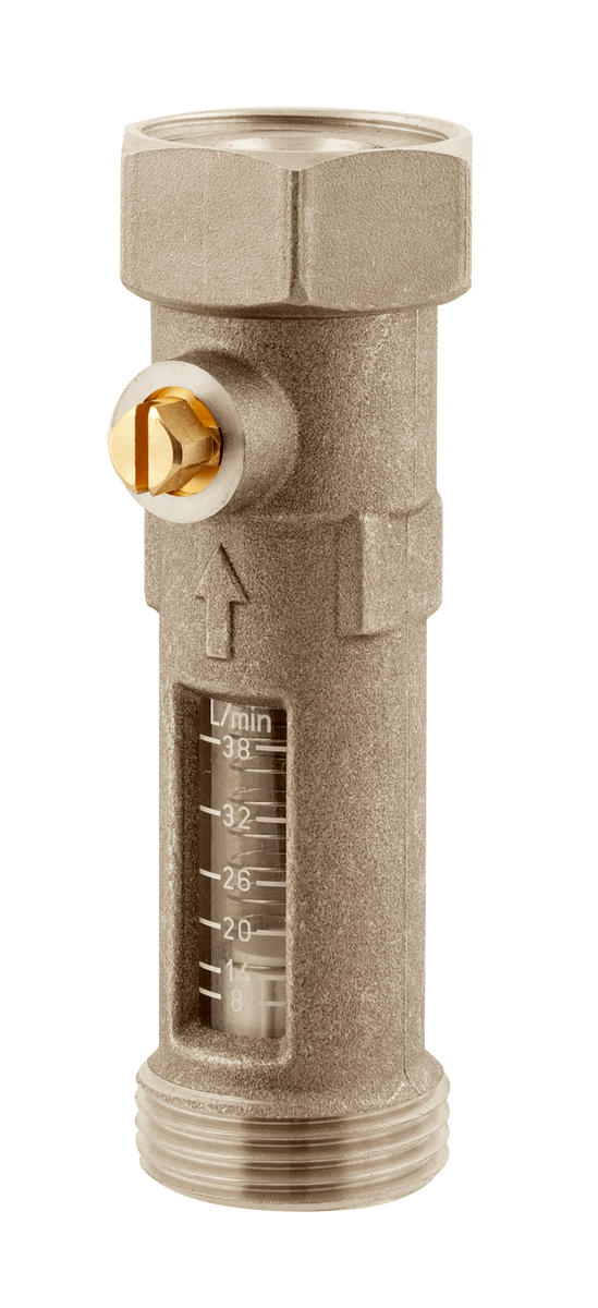 AFRISO Durchflussmesser DFM 15-2M G3/4 AG x G3/4 ÜM, 8-38 Liter/min SAL 70140 70190