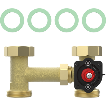 AFRISO 3-Wege-Mischer ARV 325 KVS Vario mit T-Stück KV10 VOR 7780 7840