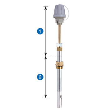 AFRISO Grenzwertgeber GWG 23-T 700 graue Armatur, Sonde 700mm, Teleskoprohr VOR 75700 75710