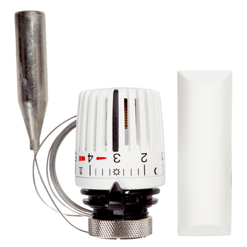 AFRISO Thermostat-Regelkopf 323 FN mit 0-Stellung weiß/schwarz 1,2m Gampper VOR 92120 92130