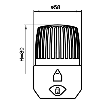 AFRISO Thermostat-Regelkopf 323 B ohne 0-Stellung weiß/schwarz M30x1,5 BEF 91990