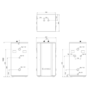 AFRISO Pufferspeicher ABT 160 BEF 102550