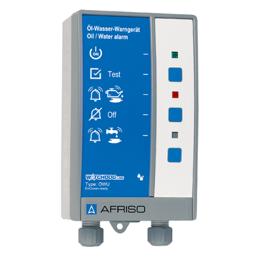 AFRISO Öl-Wasser-Warngerät ÖWU mit Wandschienensonde Öl-Wasser SAL 72080