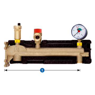AFRISO Gefäßanschlusskombination GAK-MS G3/4 IG 3 bar IL KV, mit Isolierung VOR 96510