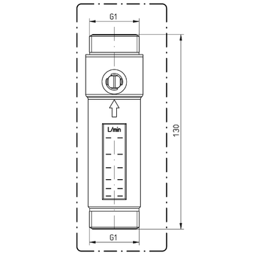 AFRISO Durchflussmesser DFM 20-2M G1 AG x G1 AG, 5-42 Liter/min BEF 70220 70230